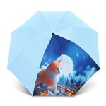 [TDN] Moon Cat  Cooling Auto-Fold Umbrella – Instant Close Umbrella (B7433C) –Sky Blue, , large