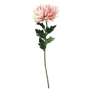 【YU Living】仿真裝飾大菊花 人造花枝-淺粉