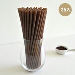 【100%植】6*210mm 環保標章認證吸管 環保吸管 咖啡吸管 50入, , large
