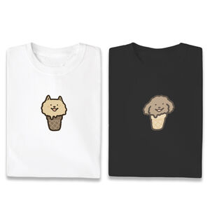 JZ TEE Samoyed & Teddy-Ice Cream Graphic Tee