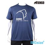 KINGO-超大尺碼-男款 排汗 圓領T-丈青-415623, , large