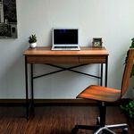 《C&B》Justice系列實用風兩抽電腦書桌/台灣生產/電腦桌/書桌, , large