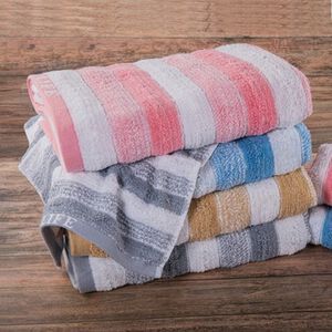 時尚個性條紋毛巾二入包-顏色隨機出貨