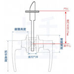 水平鎖 加安牌 台灣製 磨砂銀色 LHX207B 自動解閂  裝置距離127mm 房間鎖 門鎖, , large