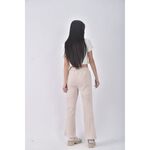 (F) earth music ecology高腰坑紋杏色長褲二手衣, , large