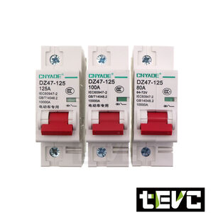 《tevc》F005 DC無熔絲 1P 直流 空氣開關  80A