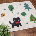 [Japan Oka] Made in Japan Recycled Printed Kitchen Mat 45×120cm (Leisure Time Style / Machine Washable / 4mm Thick), , large