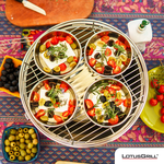 【德國LotusGrill】G340無煙烤肉超值七件組 (烤爐+平底鍋組+玻璃蓋+腳架+夾+刷+炭精), 南瓜橘, large