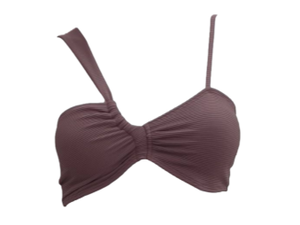 QXHEE.T. 台灣製．平口造型雙肩帶後釦泳衣QX-M08a 琥珀棕-S