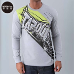 【摩達客】美國進口Tapout Zapp 灰色長袖T恤, , large