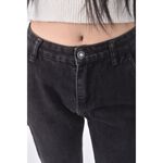 (M) evis jeans丹寧牛仔質感棉質黑色長褲二手衣, , large
