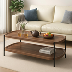 【AOTTO】簡約圓弧雙層客廳大茶几(TA-301)	, , large