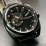 [星晴錶業]GiorgioFedon1919手錶,42mm,GF00088黑色錶面黑錶殼深黑色真皮皮革錶帶款, , large