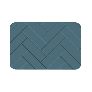 【Monster】 Soft Diatomaceous Earth Absorbent Mat – Slate Pattern Series (60x40cm) – Misty Blue Tide