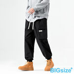 大尺碼-潮流墬感工裝褲-黑/磚紅/軍綠-0204173, , large