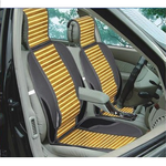 【CAR WAY】CAR WAY Long Bamboo Lumbar Support L-Shaped Cushion - Pack of 2 (Bamboo Seat Cushion, Cooling & Comfortable), , large