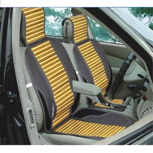 【CAR WAY】CAR WAY Long Bamboo Lumbar Support L-Shaped Cushion - Pack of 2 (Bamboo Seat Cushion, Cooling & Comfortable)