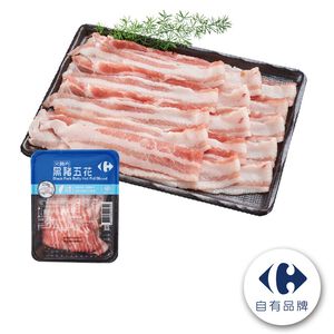 家樂福冷凍台灣黑豬五花火鍋片250g