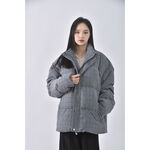 (2XL) pinli格紋灰色外套二手衣, , large