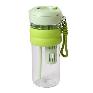 Colorful sports straw water bottle