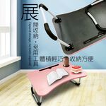 金德恩 GS MALL 摺疊電腦桌 隨機色 茶几 書桌 餐桌 收納桌 懶人桌 防滑桌 摺疊桌 電腦桌, , large