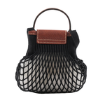 LONGCHAMP XS號 LE PLIAGE FILET 二用漁網包/黑色, , large