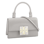 TORY BURCH Bon Bon 平滑牛皮迷你翻蓋手提/斜背二用包/雲灰色, , large