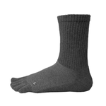 [Kaimei Cotton] 2 pairs of sets MIT Taiwan-made extended towel-bottom five-toe socks one-piece molding 25-28cm, , large