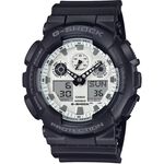 CASIO 卡西歐 G-SHOCK 黑白經典雙顯手錶 GA-100WD-1A, , large