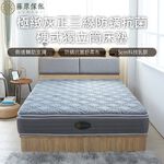 台灣製【藤原傢俬】極致灰正三線防螨抗菌乳膠硬式獨立筒床墊-適中偏硬, , large