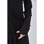 (M) fashion magic質感棉質高領黑色長袖上衣二手衣, , large