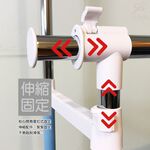 金德恩 GS MALL 台灣製造 三層雙桿伸縮曬衣架 88-151cm 衣櫥架 晾曬架 曬衣架 伸縮衣架 收納衣架 曬衣支架, , large