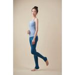 YOGA FLOW Venus Tank - 撞色網紗長版上衣 - 深天藍 Sky Grey, , large
