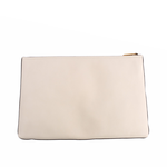 GUCCI LOGO CLUTCH小牛皮復古綠紅綠手拿包/白色, , large