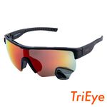 TriEye Cycling Glasses with Mirror Std. TE-S00201M Black(M), , large
