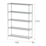 【Y HOUSE】150x45x210cm heavy-duty five-layer iron rack heavy-duty rack heavy-duty iron rack, , large