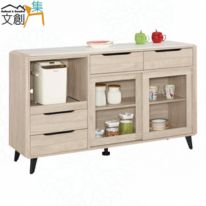 【文創集】萊雅雙色4.9尺岩板拉盤低餐櫃(客約商品)