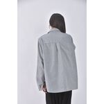 (M) fasion條紋藍色長袖上衣二手衣, , large