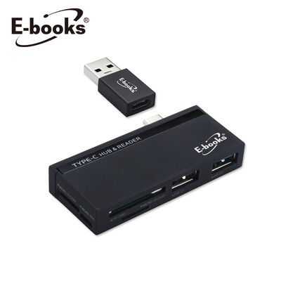 E-books T42 Type C+USB3.0 OTG HUB讀卡機