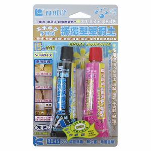 鉅玉經典｜披覆型塑鋼土 多用途 灰色 白色 100g ab膠 親水性塑鋼土 批土 多功能塑鋼土 防水補土 867-100