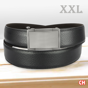 【CH-BELT 銓丞皮帶】加長尺寸XXL 內穿式自動扣皮帶 男紳士皮帶腰帶(黑XXL)