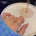 【Gulicc 】古莉可 戒指 韓國時尚微鑲交叉食指戒, , large