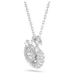 SWAROVSKI 施華洛世奇 Swan 天鵝優雅律動 白色水晶項鍊(5732412), , large