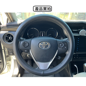 【CAR WAY】牛魔王真皮方向盤套M(方向盤套 真皮 牛皮)
