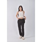 (XL) 丹寧牛仔質感黑色長褲二手衣, , large