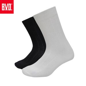 【BVD】暗紋休閒男襪<白>B433 男襪 長襪 休閒襪