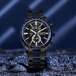 CITIZEN 星辰 湛藍星空 限量 鈦金屬光動能電波萬年曆手錶 AT8187-75E, , large