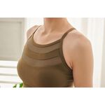 YOGA FLOW Suria Bra - 撞色網紗短版上衣 - 抹茶綠 Jungle Green, , large