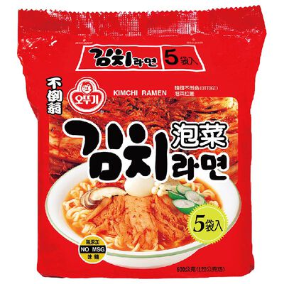 不倒翁泡菜拉麵(袋)120g克 x 1 x 5Pack包
