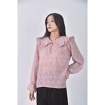 (S) good girl韓牌質感粉色長袖上衣二手衣, , large